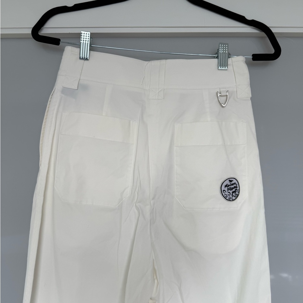 Maison Kitsune White Pants - Maison Kitsune Golf Collection